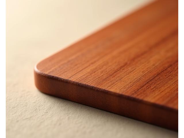 Cherry cutting board with a reddish-brown hue and subtle, elegant grain. Pristine and polished.